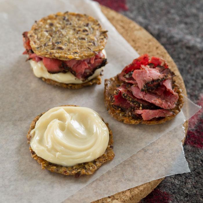 Pastrami & Cheddar Snackwich Recipe The Laughing Cow