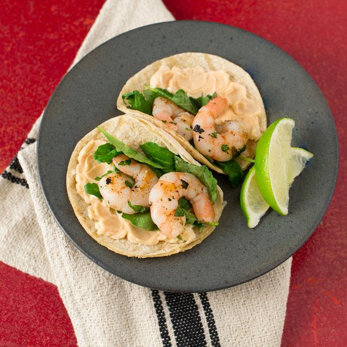 Shrimp Tortillas con Queso Fresco The Laughing Cow